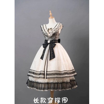 Fantastic Wind Camellia Old Story Short and Long JSK(Reservation/Full Payment Without Shipping)